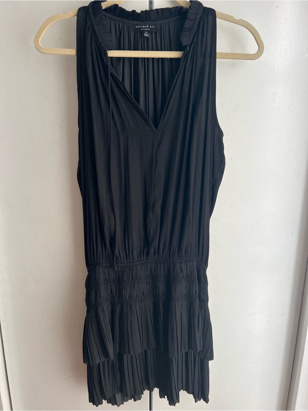Current Air Black Pleated Mini Dress